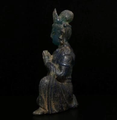 24CM Old Antique Chinese Amber Statue Guanyin Buddha