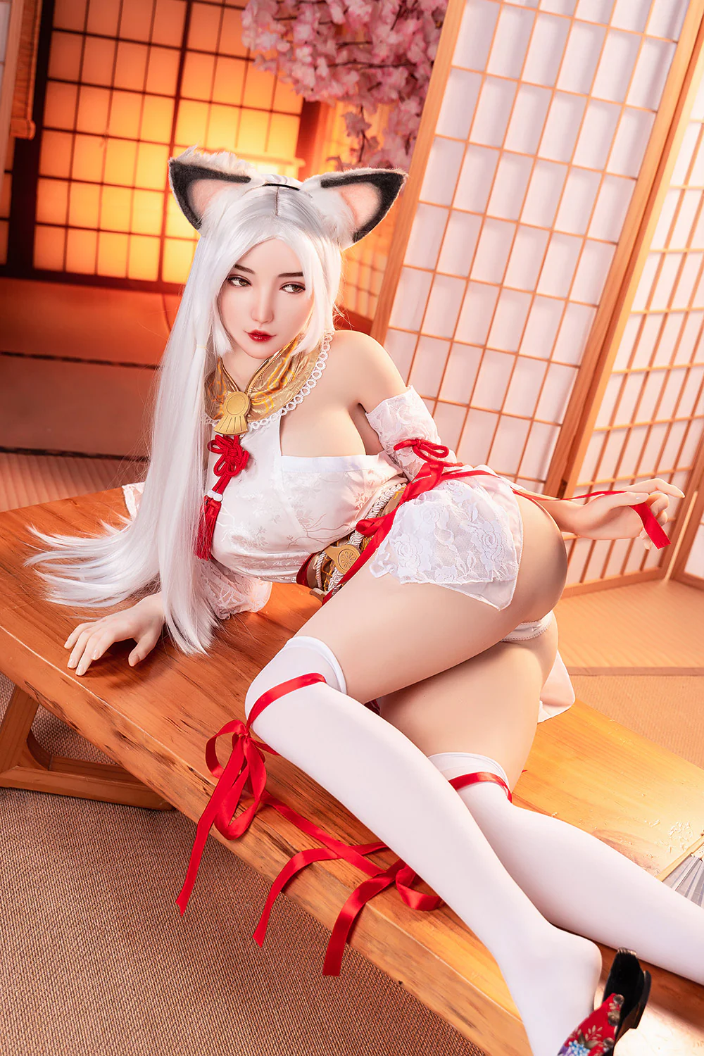 Megan 5ft25 / 160cm #60 Silicone Head + TPE Body Big Boobs Japan Anime Catgirl Hentai Sex Doll