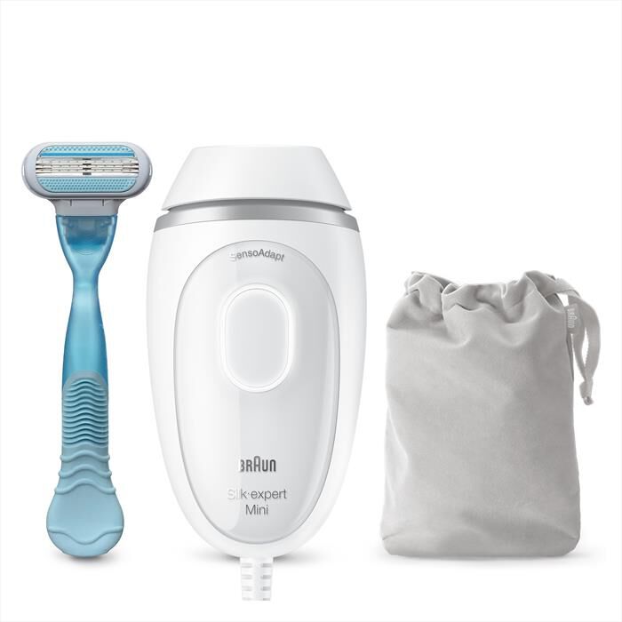 BRAUN - Epilatore a Luce Pulsata SILK-EXPERT MINI PL1124-Bianco