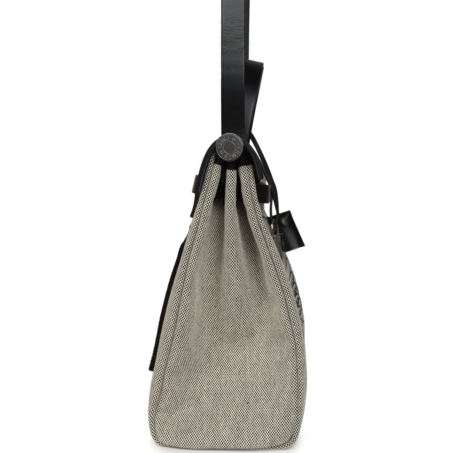 Hermes Herbag Zip Pegase Pop PM 31 Bleu Indigo-Ecru Toile H Canvas, Bleu Indigo Vache Hunter Palladium Hardware