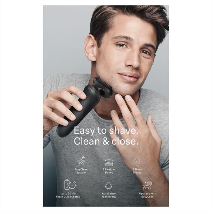 BRAUN - Rasoio SERIES 5 52-N7200CC-NERO