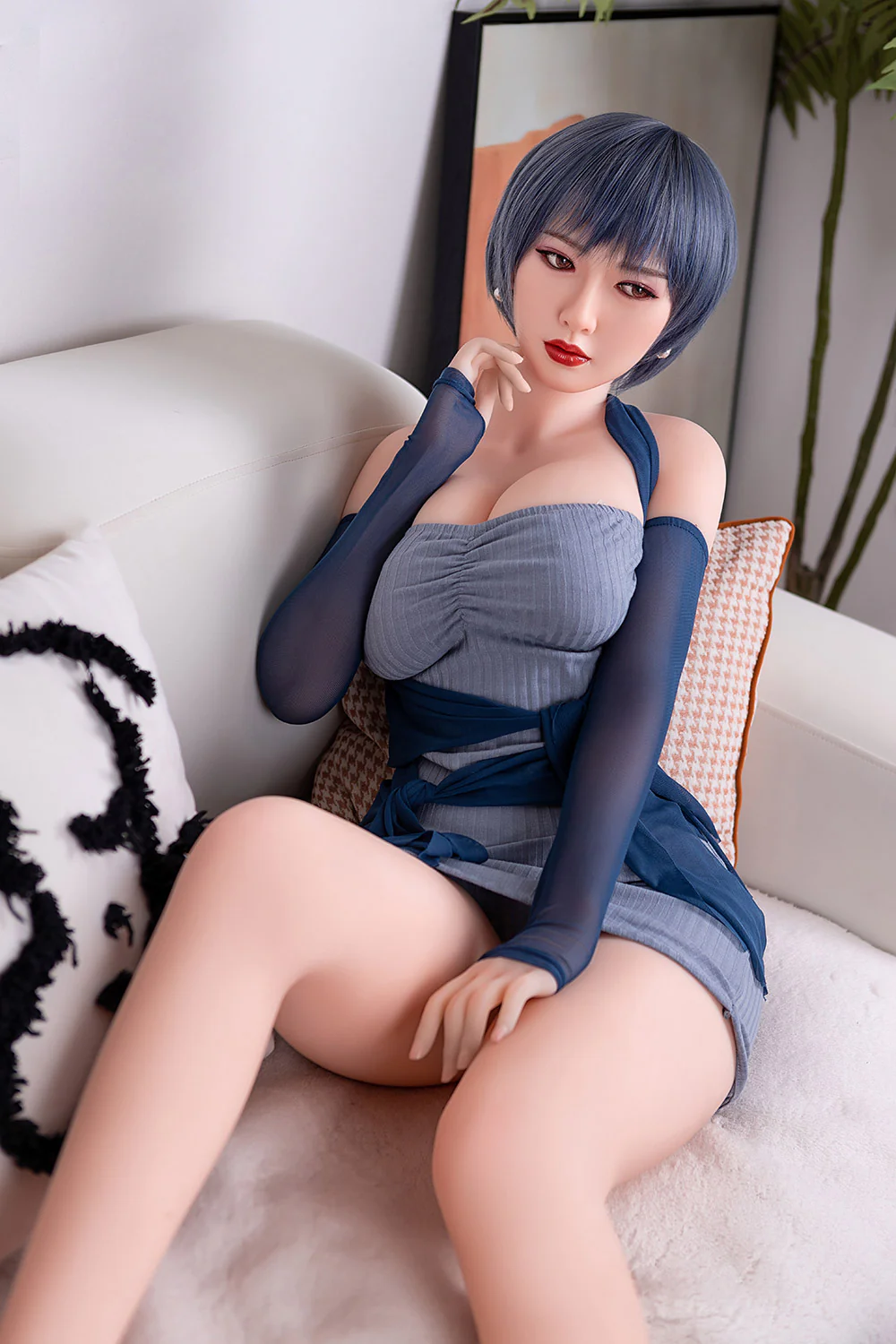 Amelia 5ft25 / 160cm #54 Head TPE Real-Life Short Hair Big Breast Full Size Sex Doll
