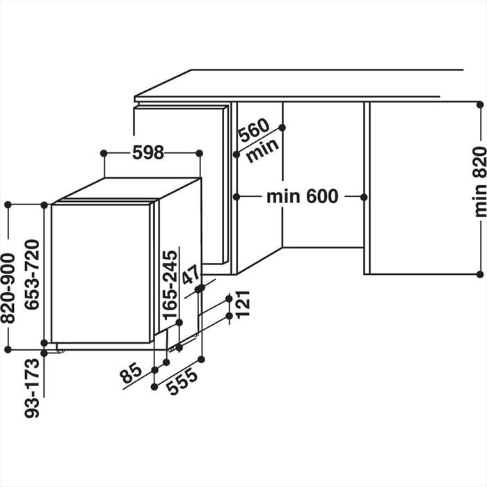 WHIRLPOOL - Lavastoviglie incasso WRIC 3C26 P Classe E