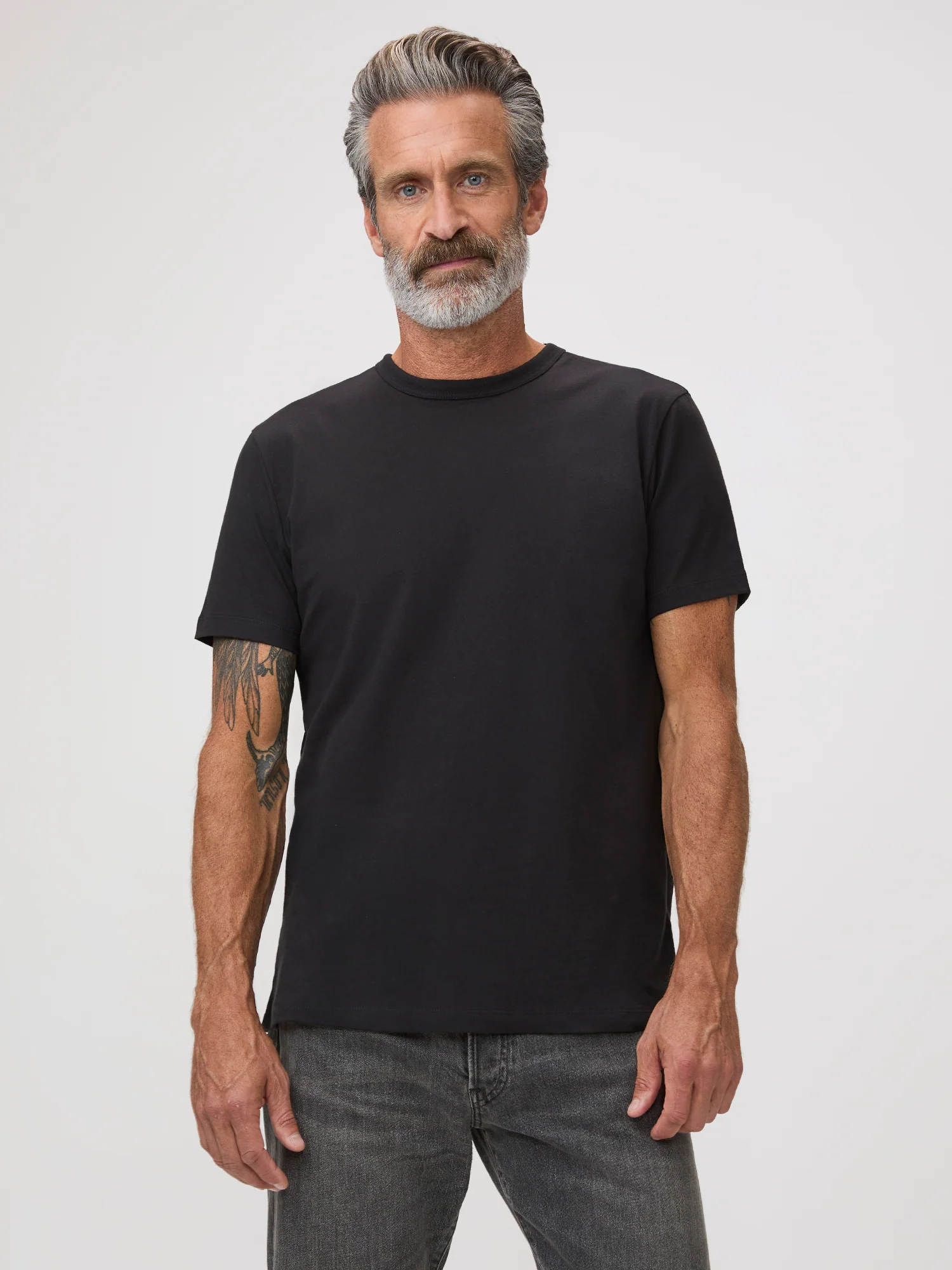 Heritage Black Cotton Crew