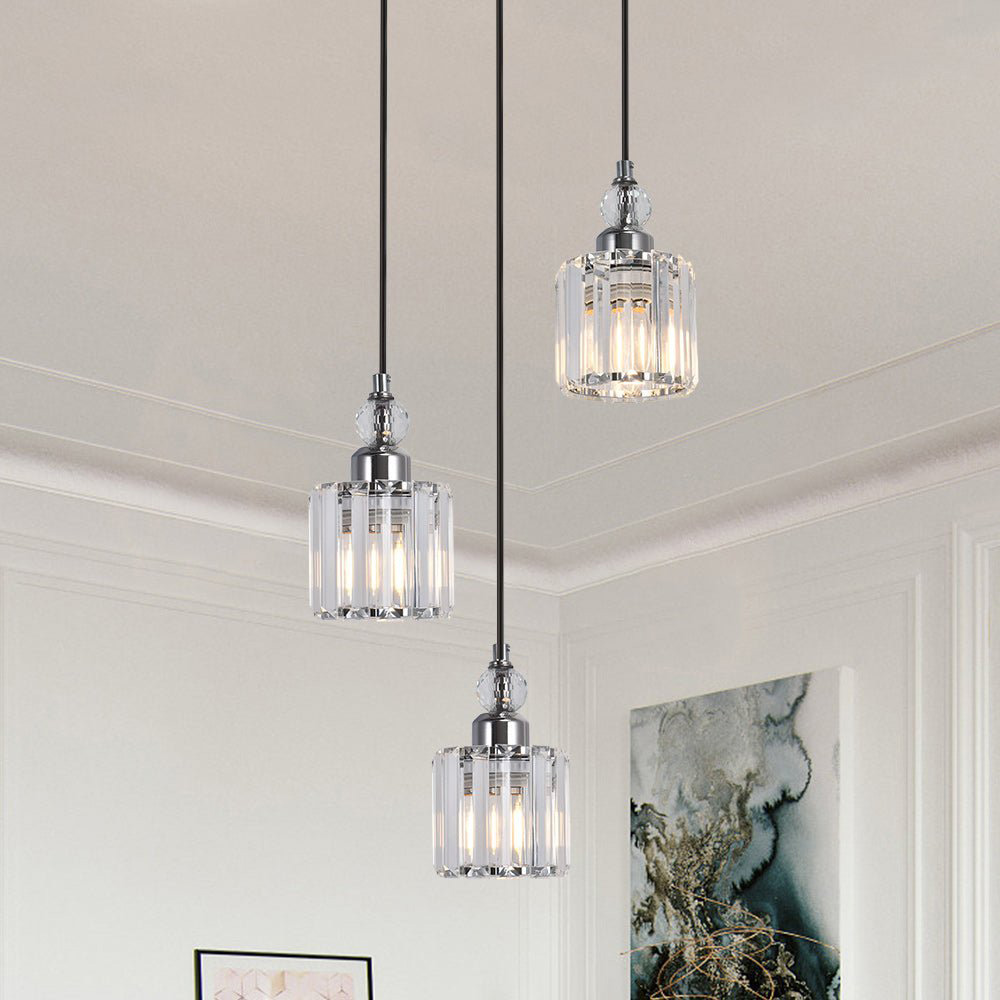 European Style Simple Dining Room Crystal Pendant Light