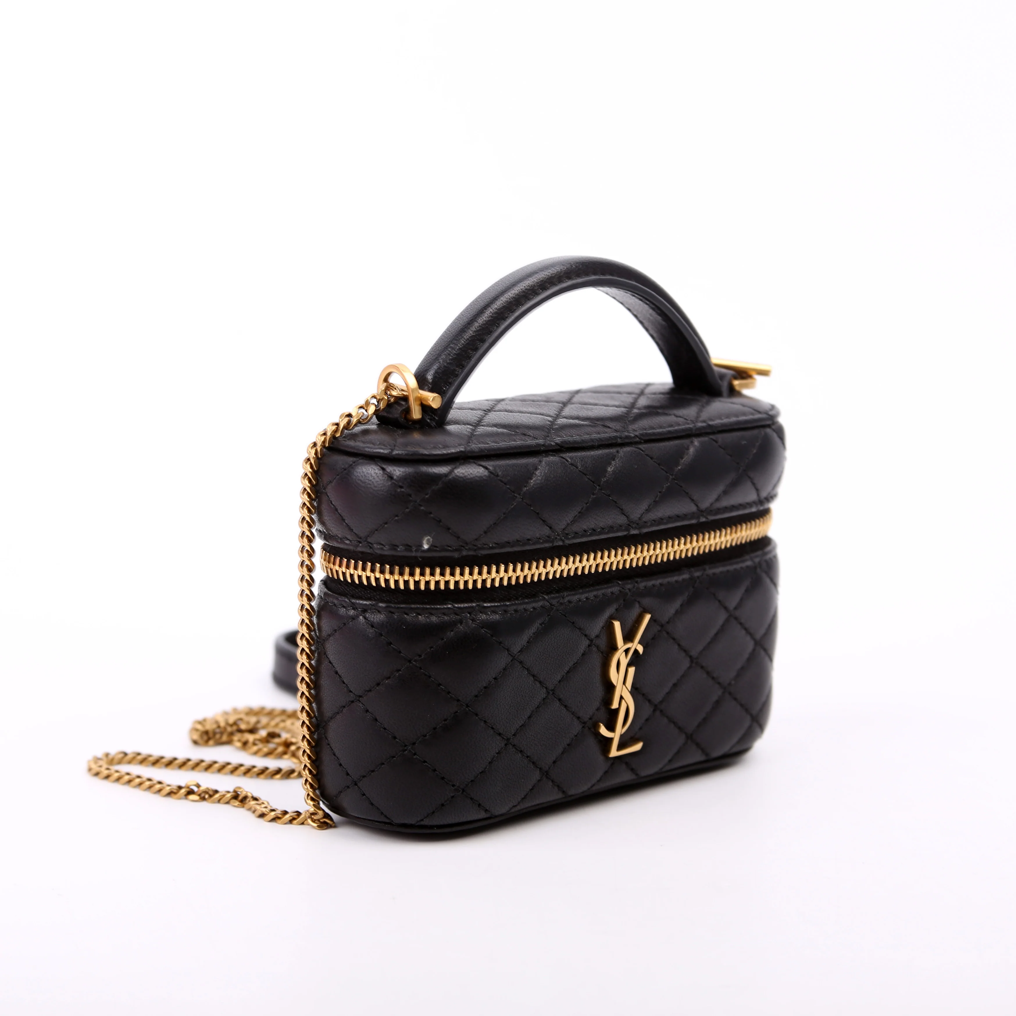 Micro Gaby Vanity Bag Quilted Lambskin Black