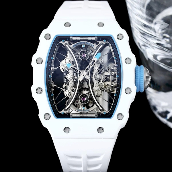【7A Quality】Best Replica Richard Mille RM053-01 Richard Mille Pablo MacDonough in White Rubber Strap