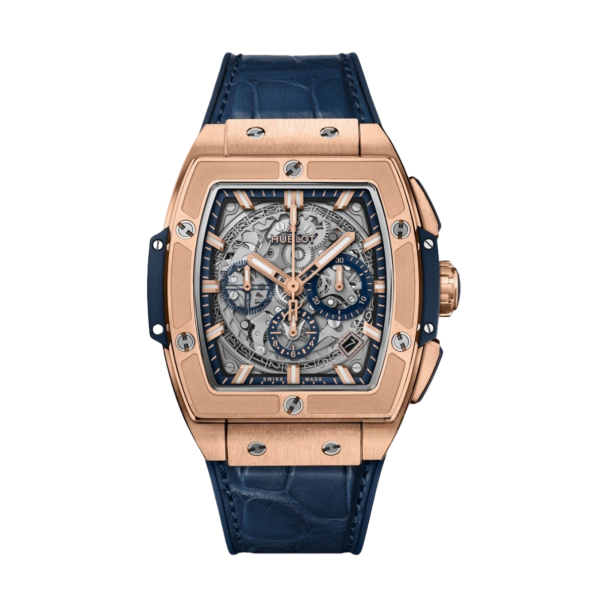 Hublot Spirit of Big Bang 42mm 641.OX.7180.LR King Gold Skeleton Dial Rubber Strap