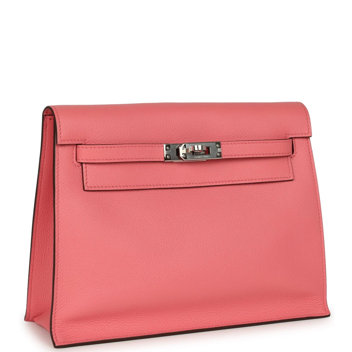 HERMÈS Kelly Danse Rose Azalee Verso Evercolor Palladium Hardware