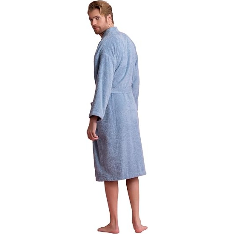 Men's Turkish Terry Kimono Style Bathrobe