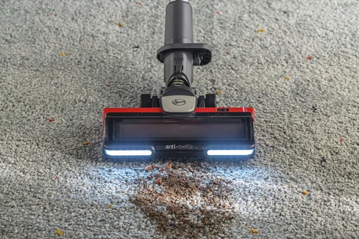 HOOVER - Aspirapolvere ricaricabile HF910H 011-Rosso, Titanio