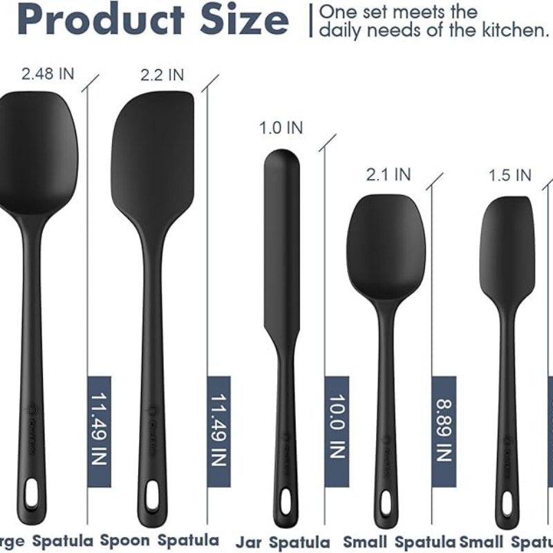 5 Pieces Silicone Spatula Set