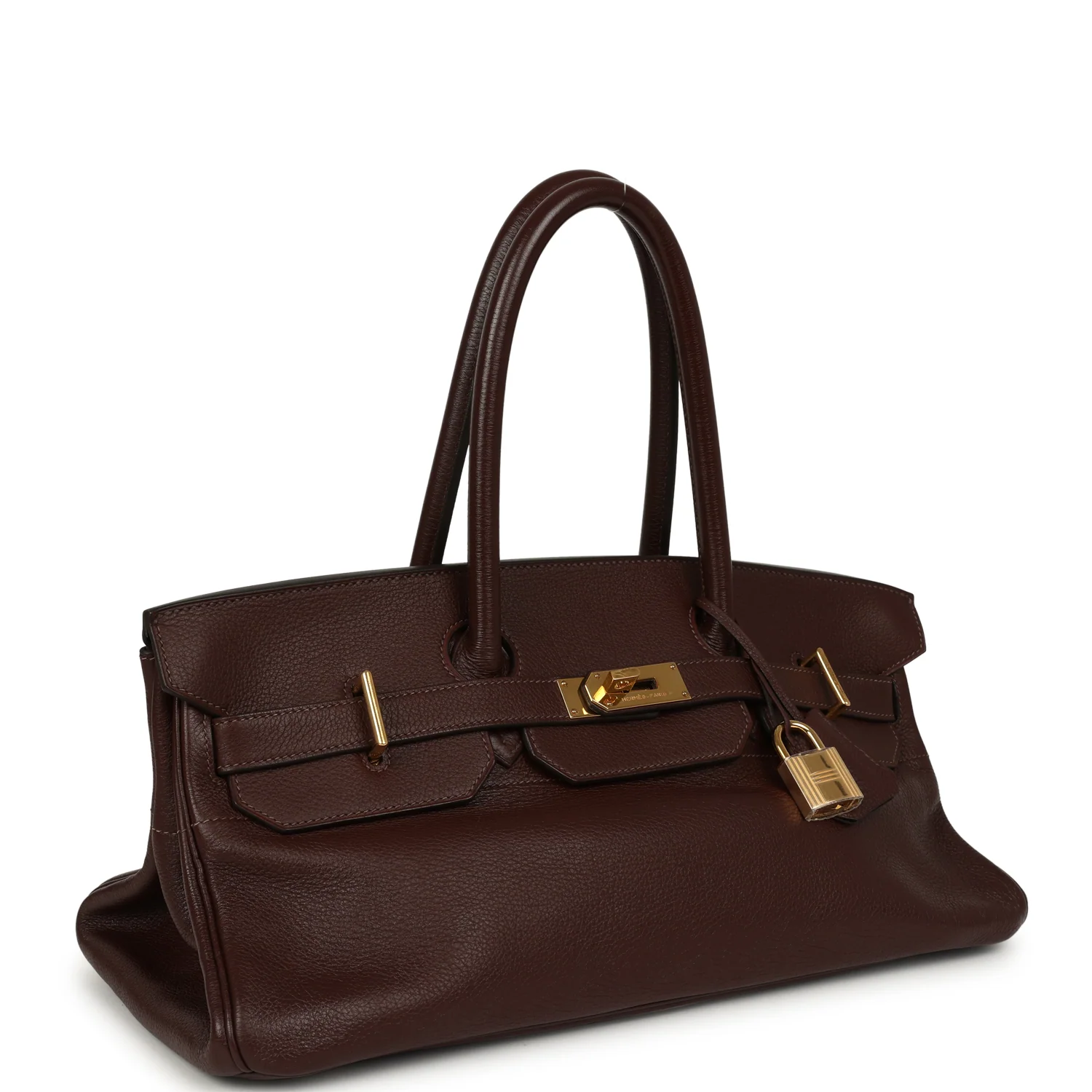 HERMÈS Shoulder Birkin 42 JPG Havane Clemence Gold Hardware
