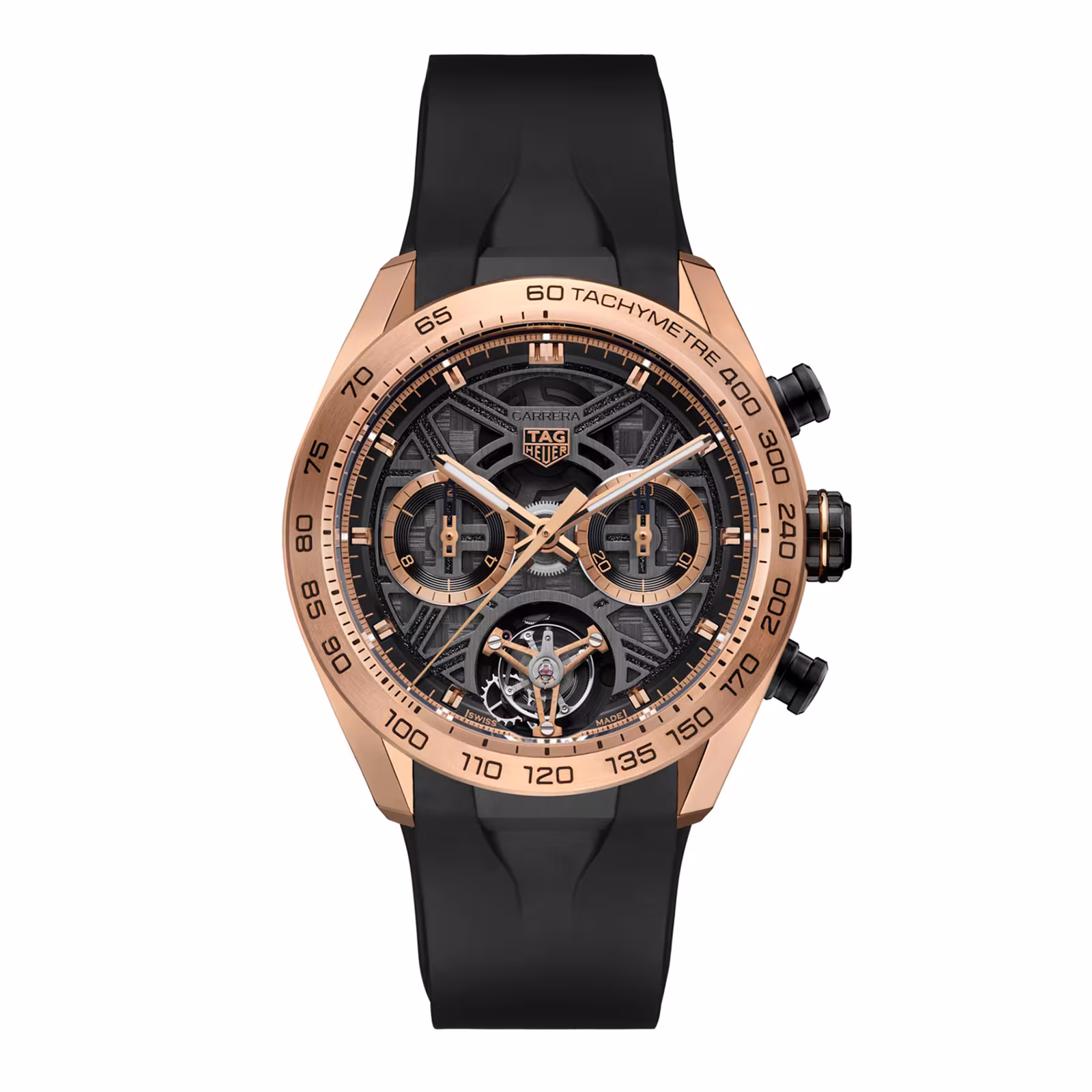 【7A Quality】TAG Heuer Carerra Chronograph Tourbillon Extreme Sport 44mm Mens Watch Grey CBU5050.FT6273