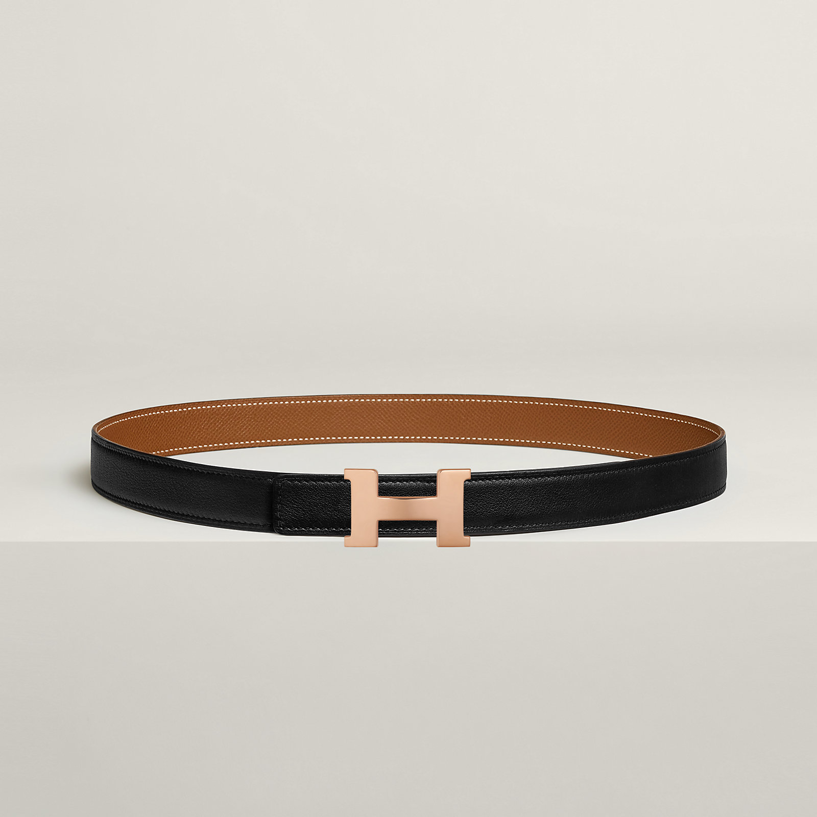 Mini Constance belt buckle & Reversible leather strap 24 mm
