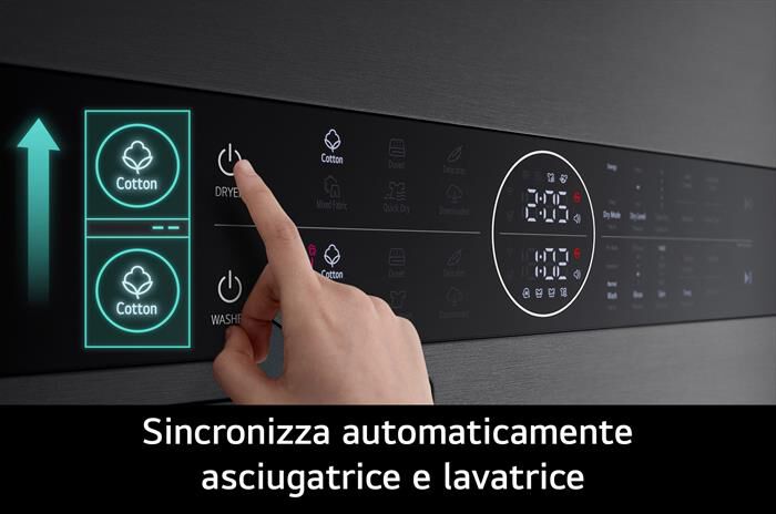 LG - Lavasciuga WASHTOWER WT1210BBF 12/10 Kg Classe A-Platinum Black