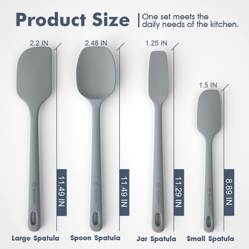 4 Pieces Silicone Spatula Set