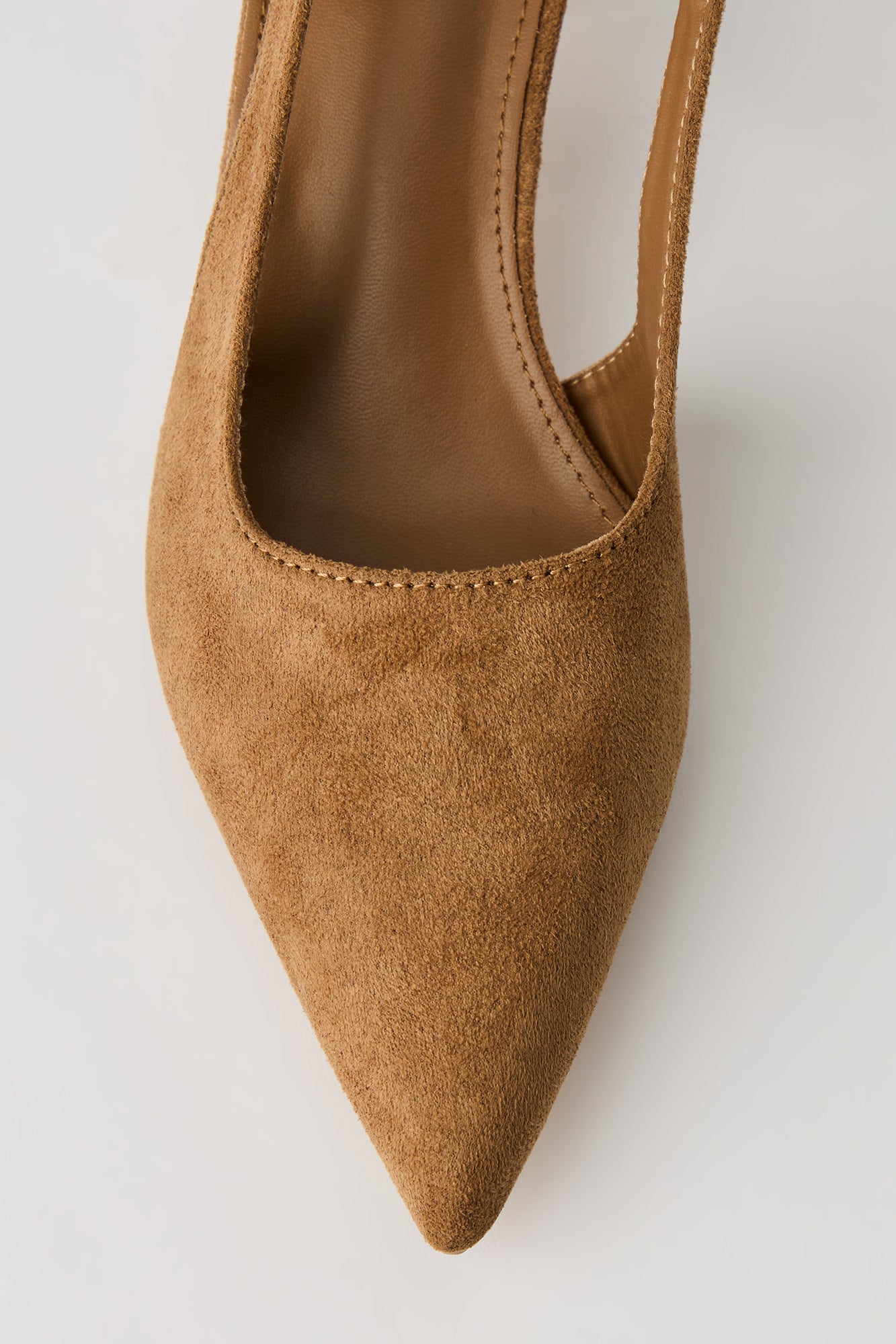 Faux Suede Slingback Kitten Heel