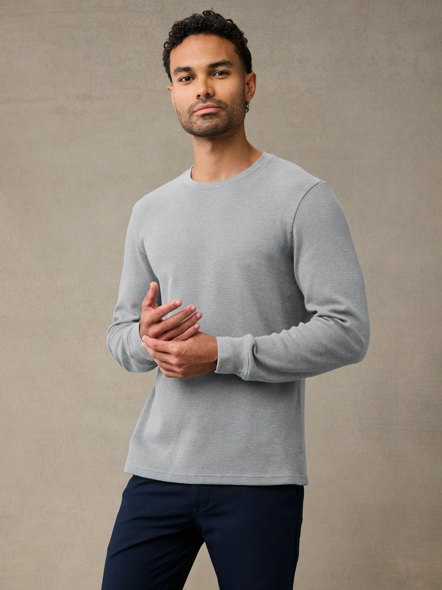Heather Grey Waffle Thermal