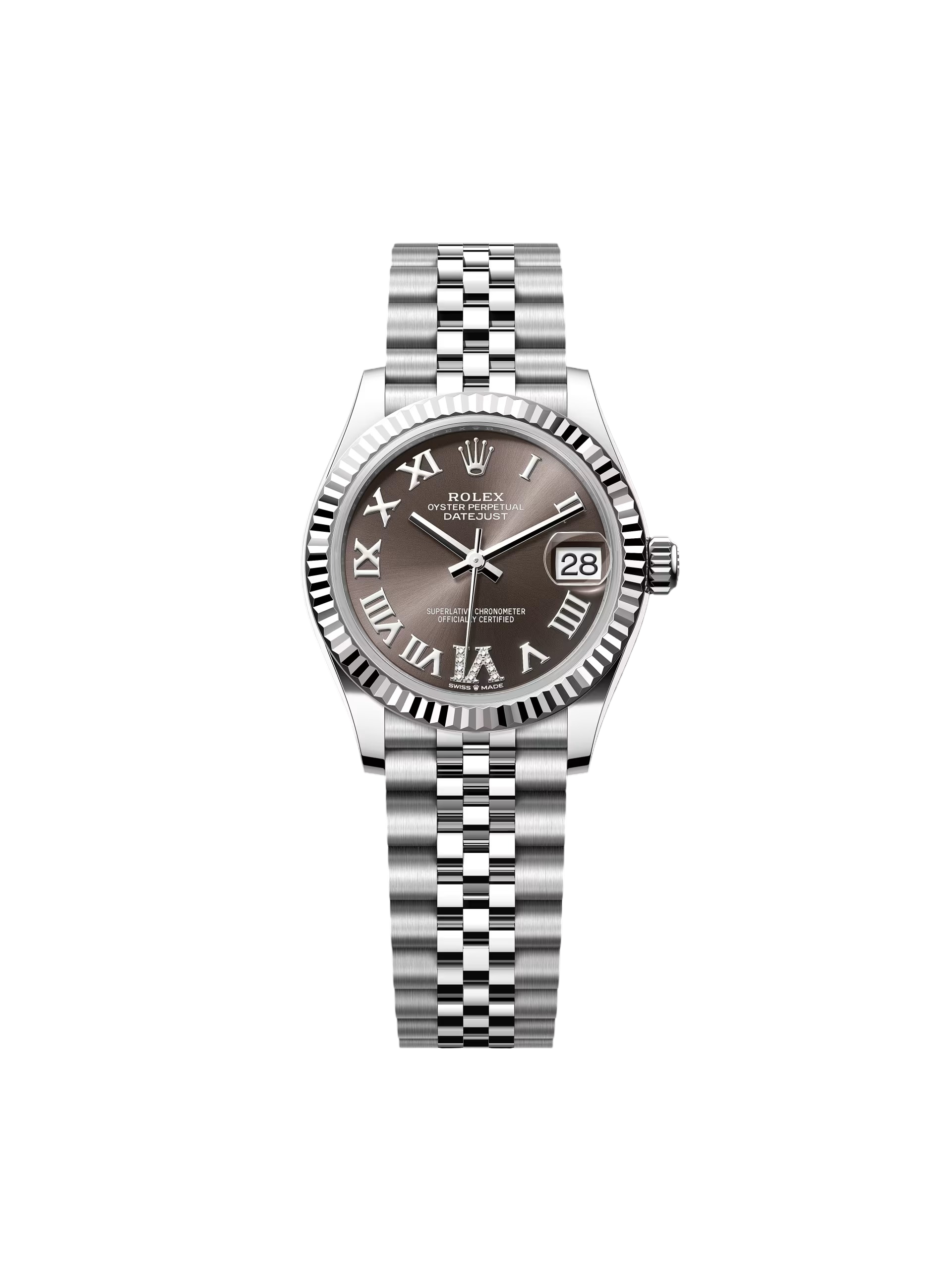 RLX Datejust m278274-0027/0028 Dark Grey 31mm Dial Oyster Watch