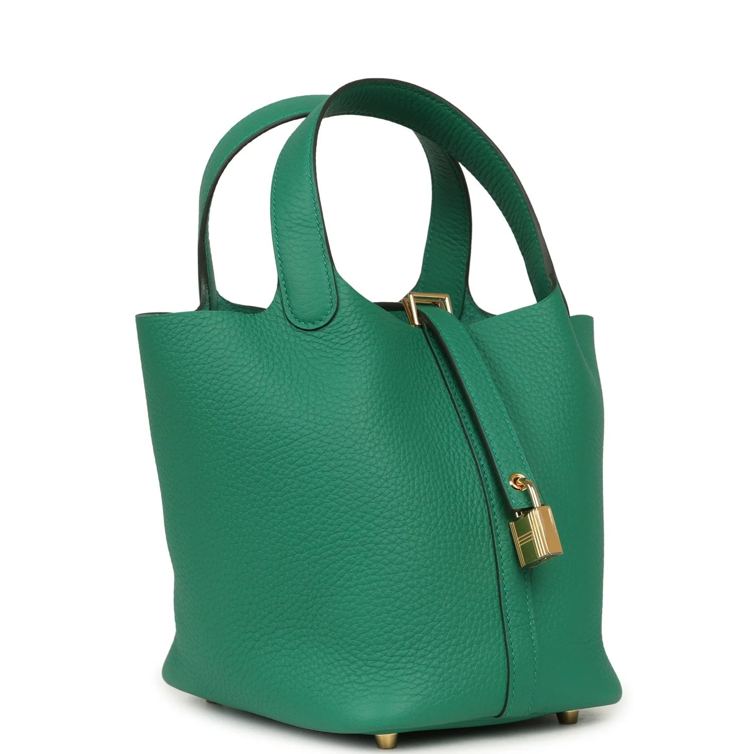 HERMÈS Picotin Lock 18 Vert Vertigo Clemence Gold Hardware