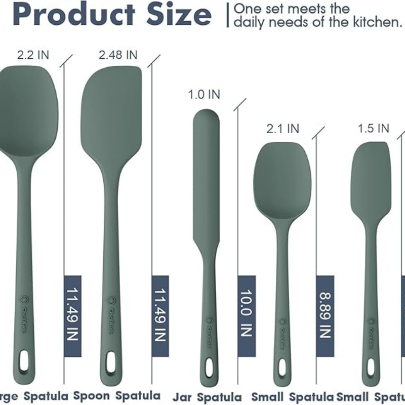 5 Pieces Silicone Spatula Set