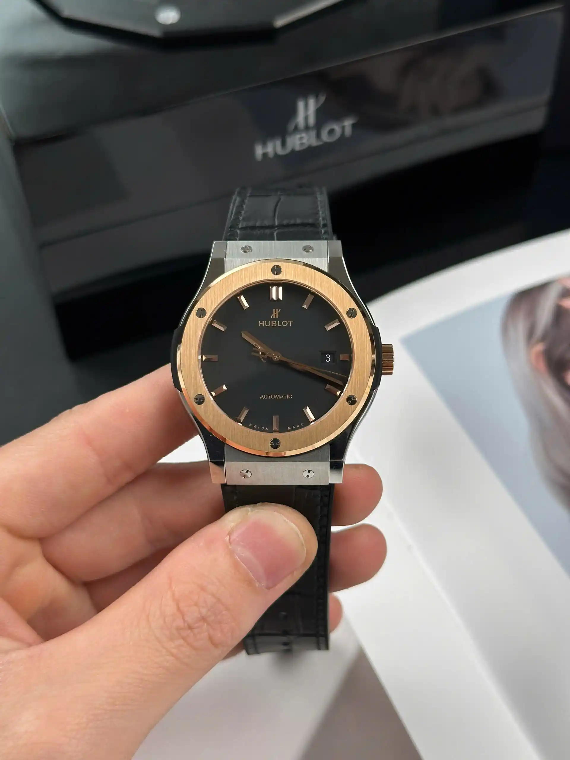 Hublot Classic Fusion Black Dial Black Rubber Men's Watch 42mm 542.NO.1181.LR