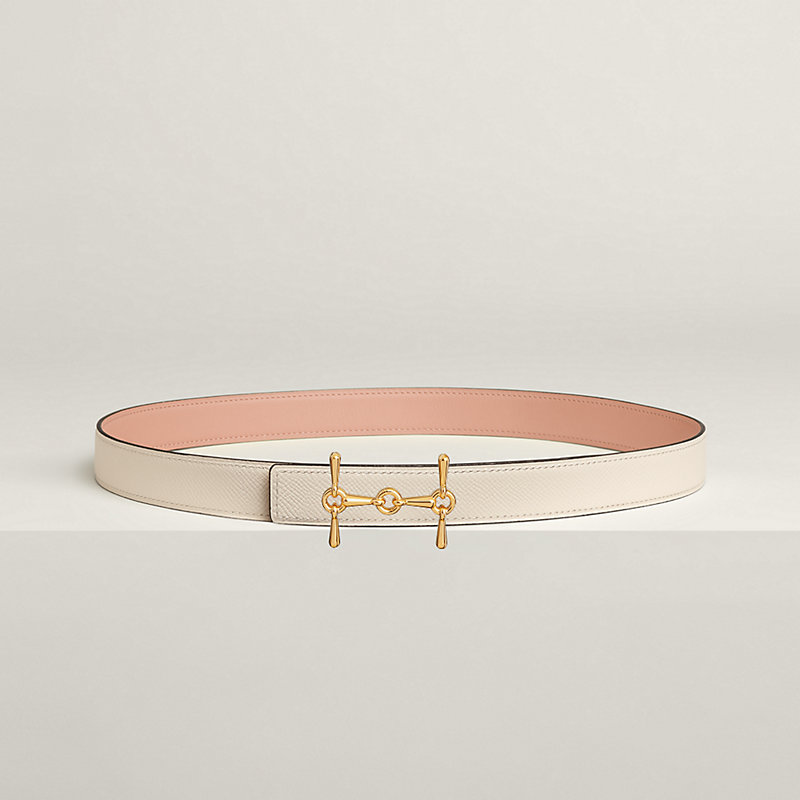 H Equestre belt buckle & Reversible leather strap 24 mm
