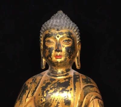 40CM Old Chinese Bronze Statue Buddha N1644