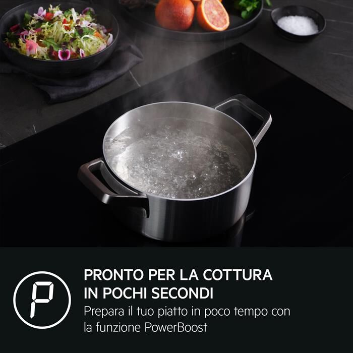 AEG - Piano cottura elettrico TI84IB30IZ 77 cm-Nero