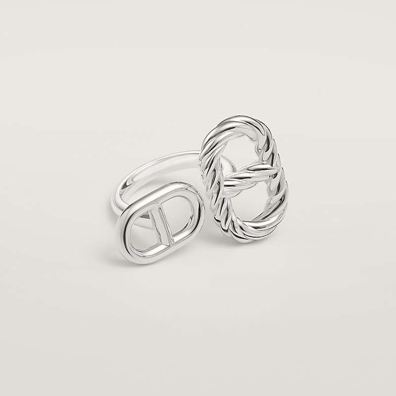 Chaine d'ancre Alea II twisted ring, medium/small model