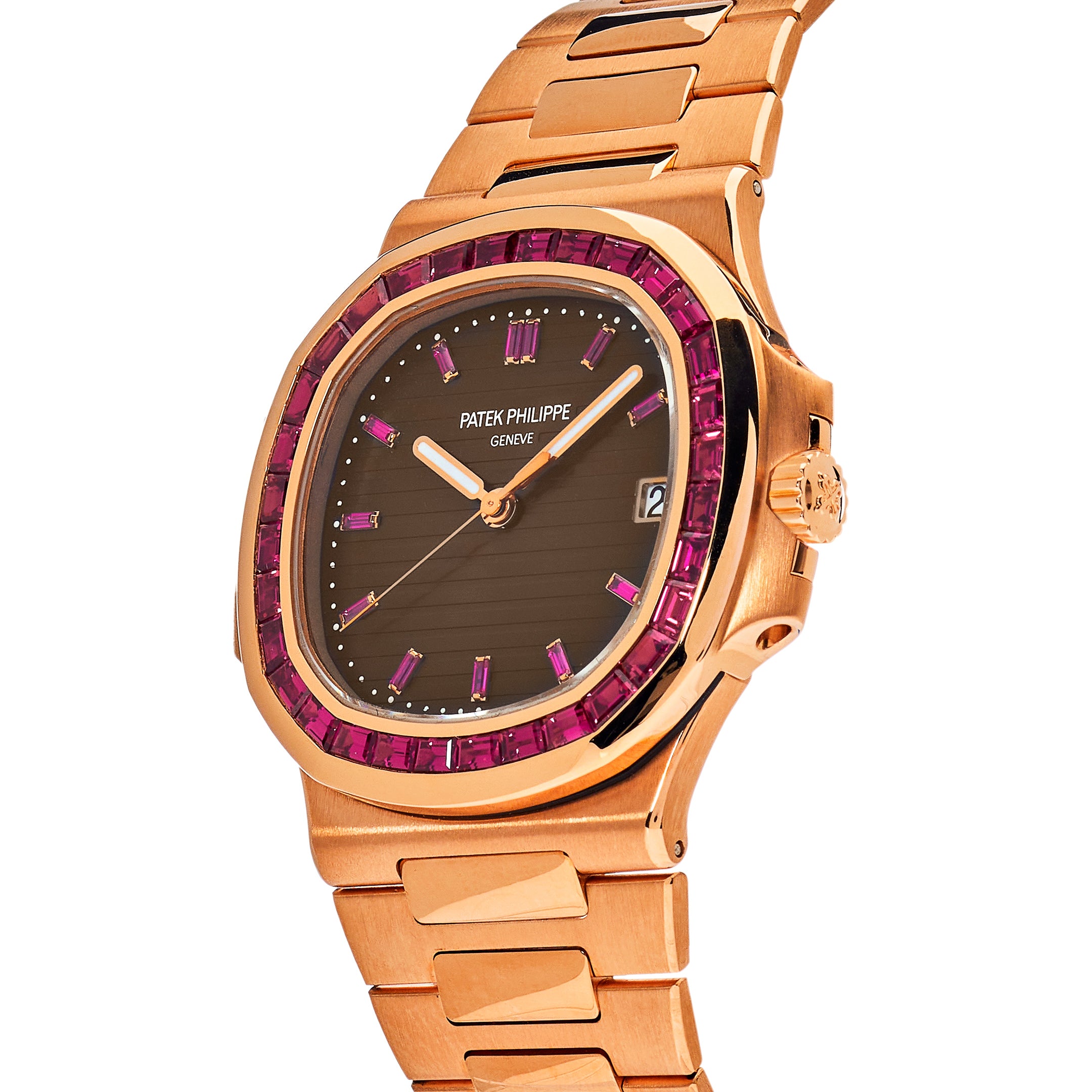 Patek Philippe Nautilus Rose Gold Ruby Bezel 5723/112R-001