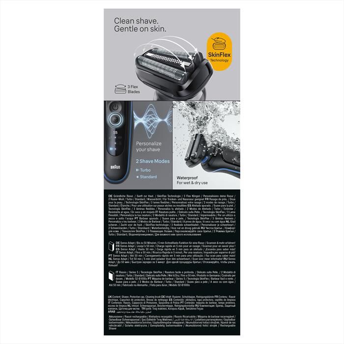 BRAUN - Rasoio SHAVER 52-B1000S-BLU