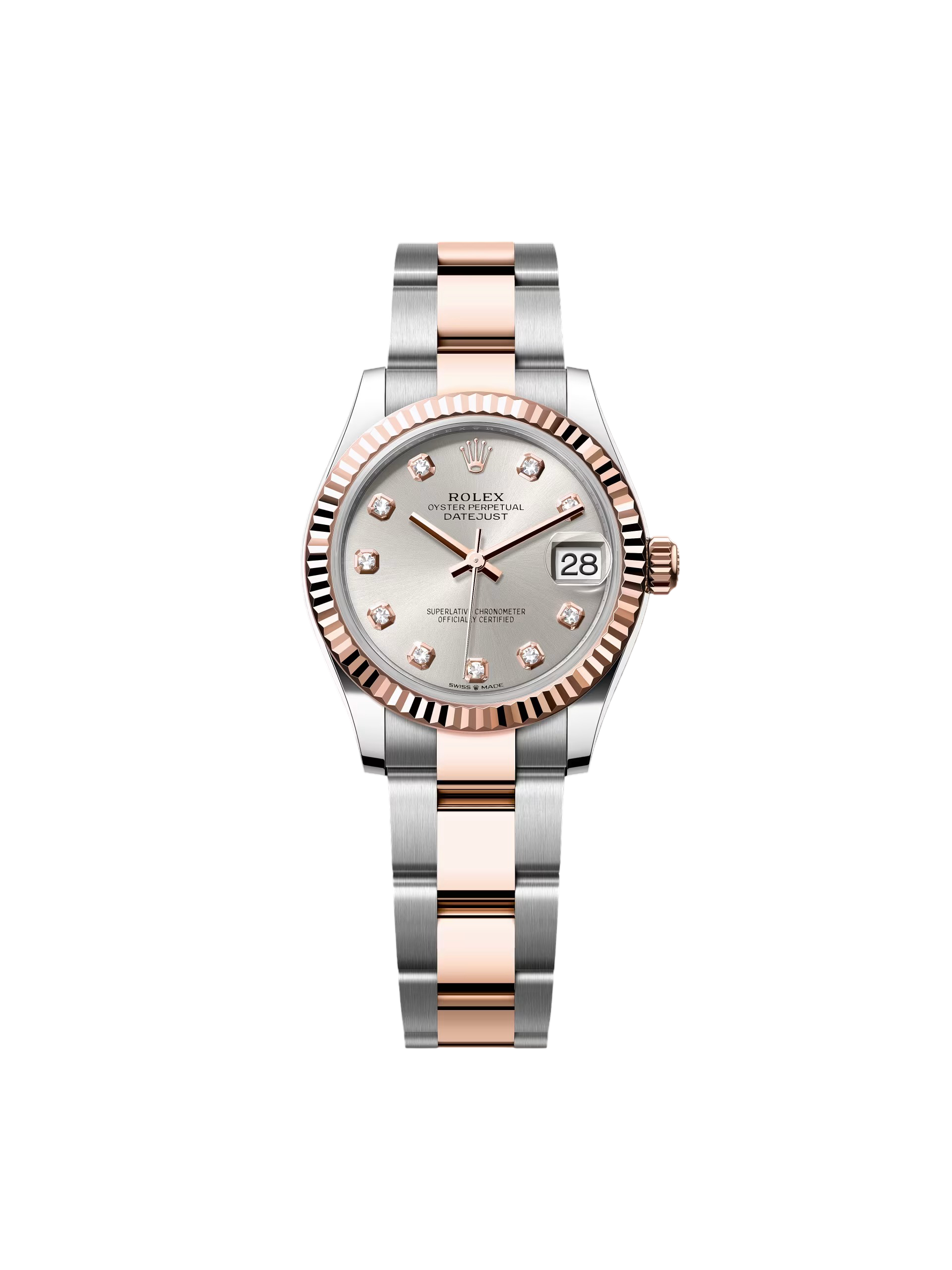 RLX Datejust m278271-0015/0016 Silver 31mm Dial Oyster Bracelet Watch