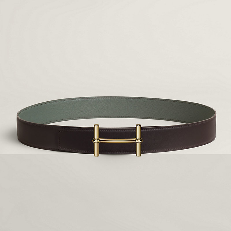 H d'Ancre belt buckle & Reversible leather strap 38 mm