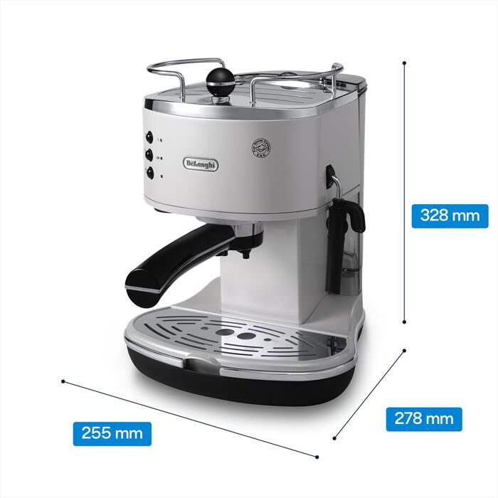 DE LONGHI - ICONA VINTAGE ECO 311.W MACCHINA DA CAFFÈ MANUALE-bianco