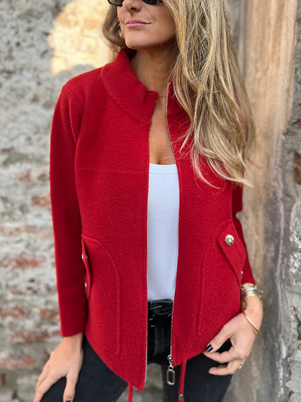 🌲🔥 Casual Zipper Drawstring Jacket