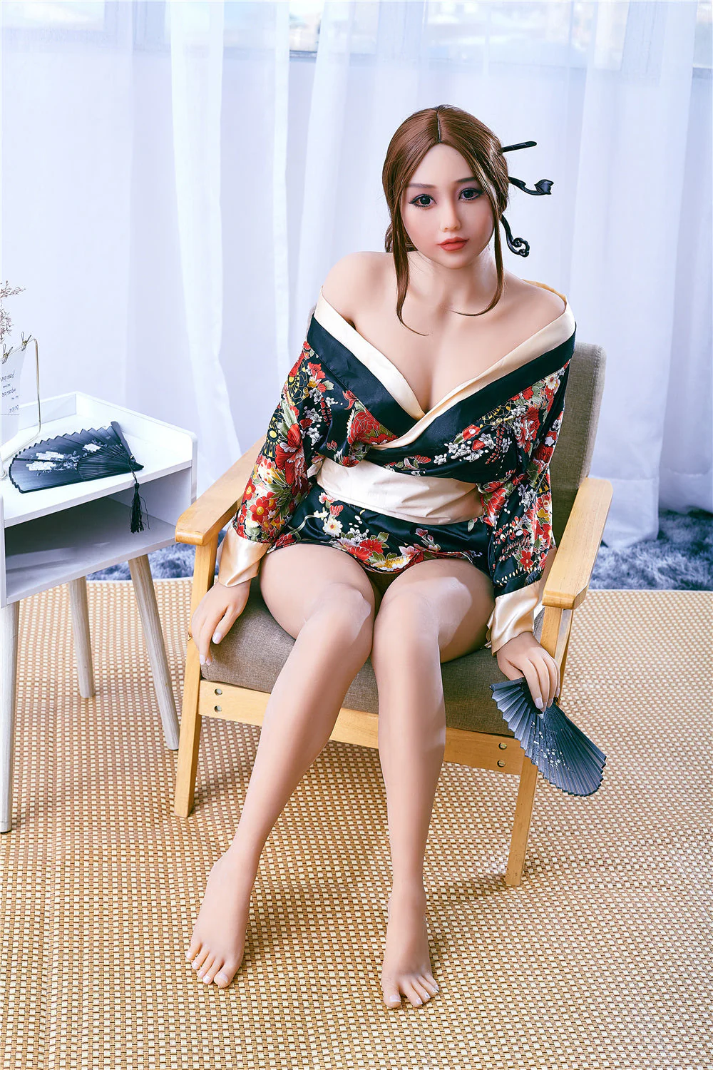 US Stock - Irontechdoll Calista 5ft21/ 159cm #74 Head TPE Japanese Geisha Fullsize Sex Doll