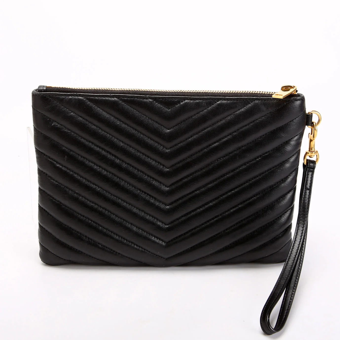 379039 A5 Matelasse Pouch Black