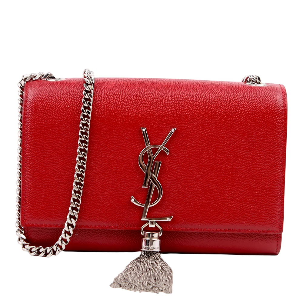 Kate Tassel Satchel Small 474366 Red/Silver