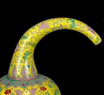 Kangxi Signed Old Chinese Colour Enamel Teapot W/flower CK675