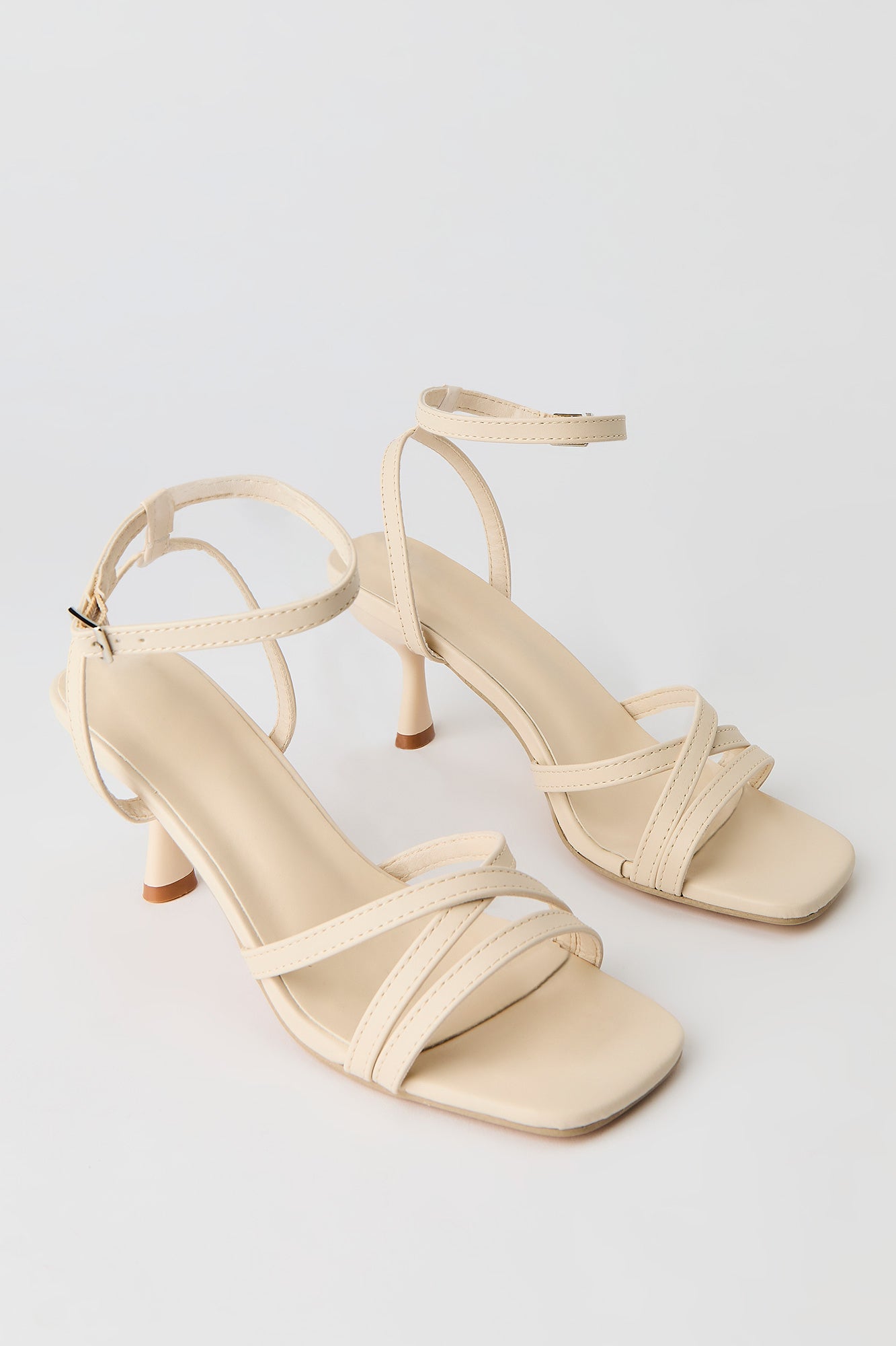 Strappy Ankle Strap Kitten Heel