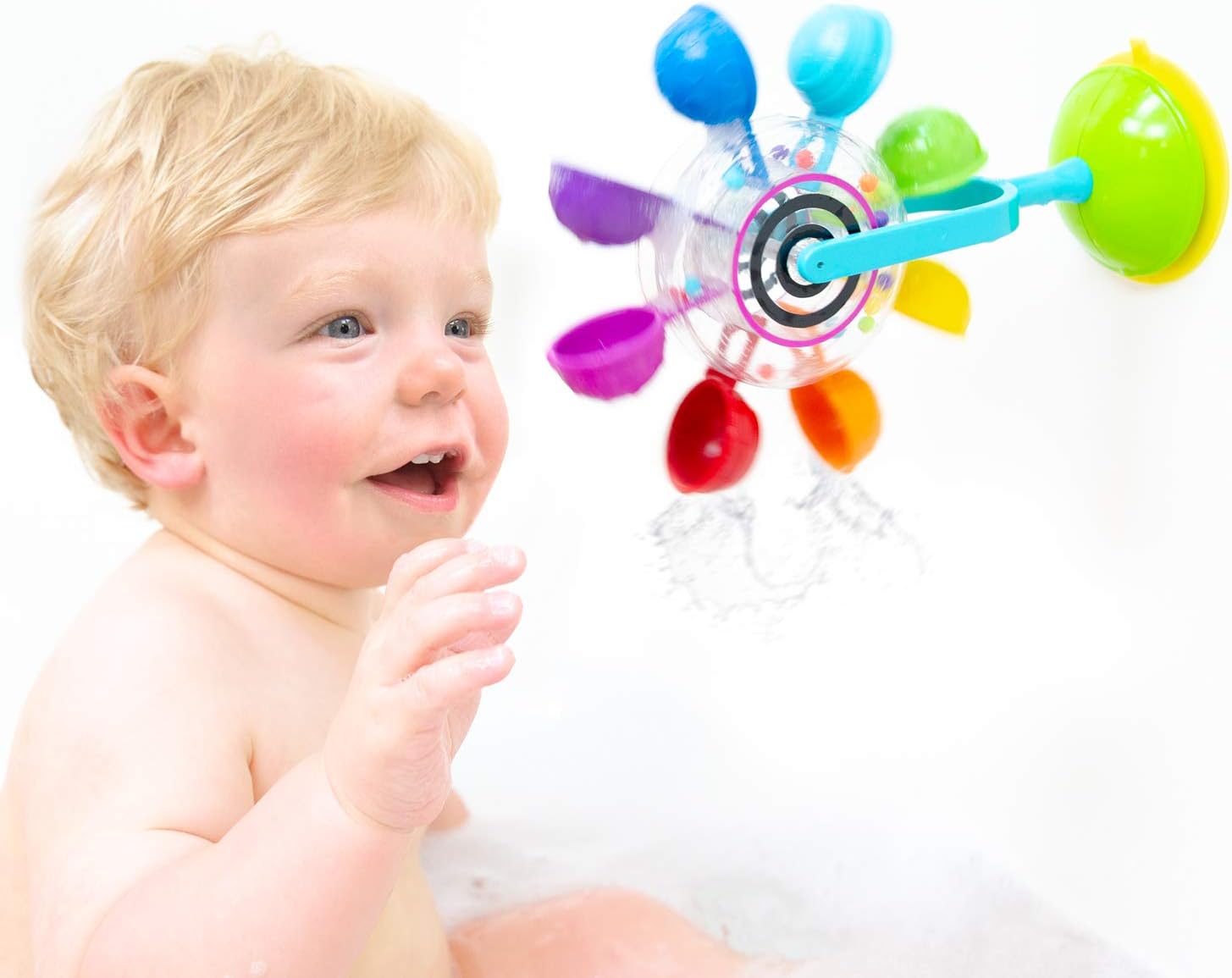 Sassy Whirling Waterfall Suction Toy for Bathtime - Stem - Ages 12+ Months, Multi