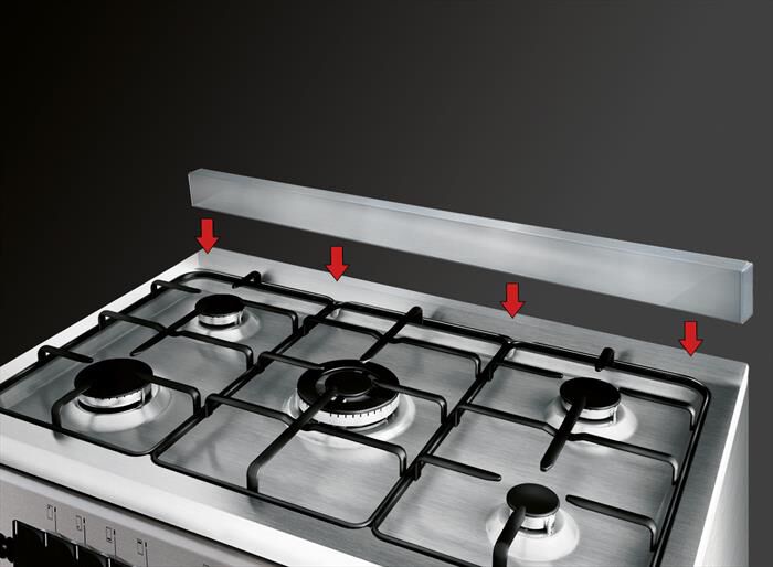 GLEM GAS - Cucina a gas U855MI6 Classe A-INOX