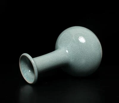 21CM Xining Signed Old Fine Chinese Ru Yao Ru Kiln Vase