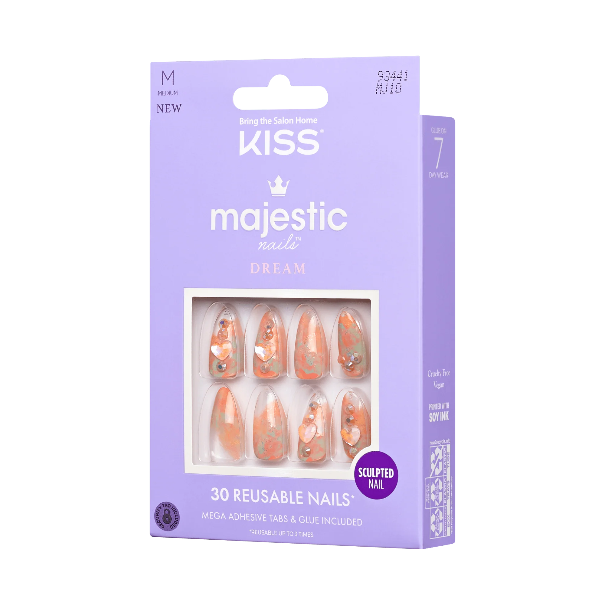 KISS Majestic Dream Press On Glue Nails - Beach Walk