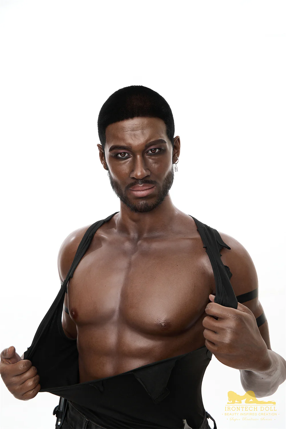 Irontechdoll Alfred 5ft77 / 176cm M7 Head Full Silicone Real-life Black Gay Male Love Doll