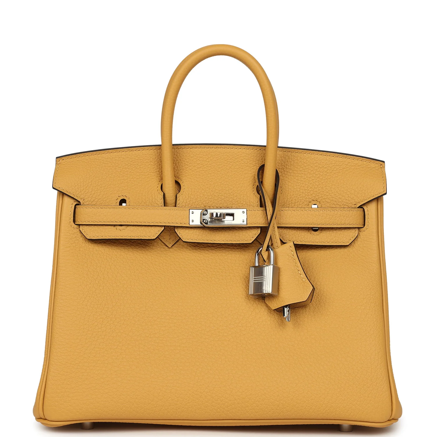 Hermes Birkin 25 Paille Togo Palladium Hardware