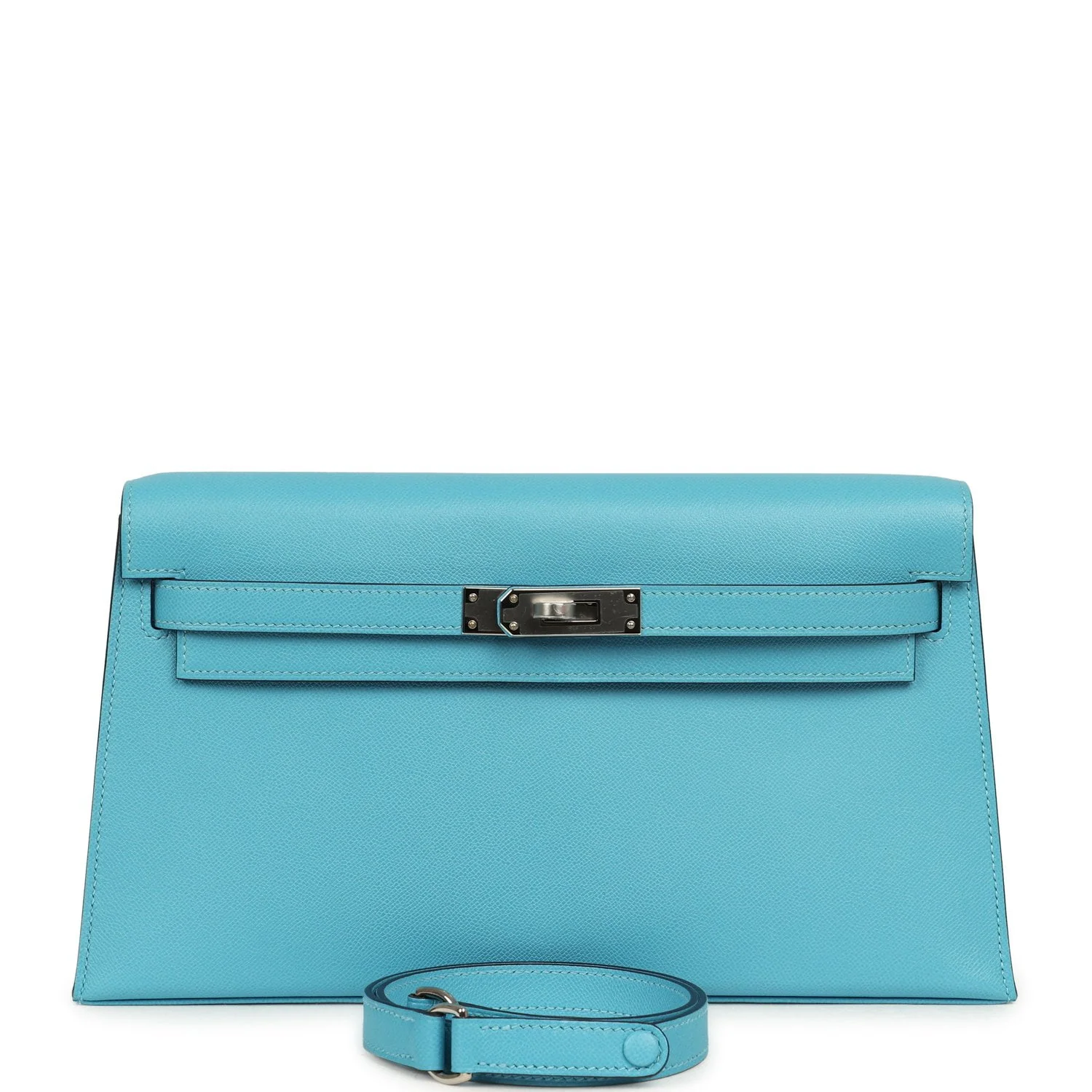 HERMÈS Kelly Elan Bleu Du Nord Madame Palladium Hardware