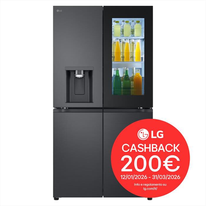 LG - Frigorifero 4 porte GMG960EVJE Classe E 638L-Black